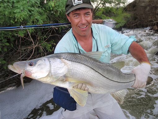 Günter Feuerstein with a good snook caught on fly