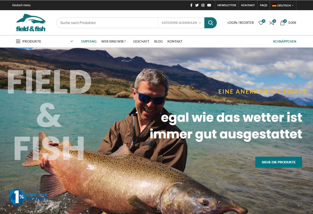 Neue Field and Fish Webseite